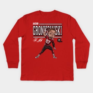 Rob Gronkowski Tamba Bay Cartoon Kids Long Sleeve T-Shirt